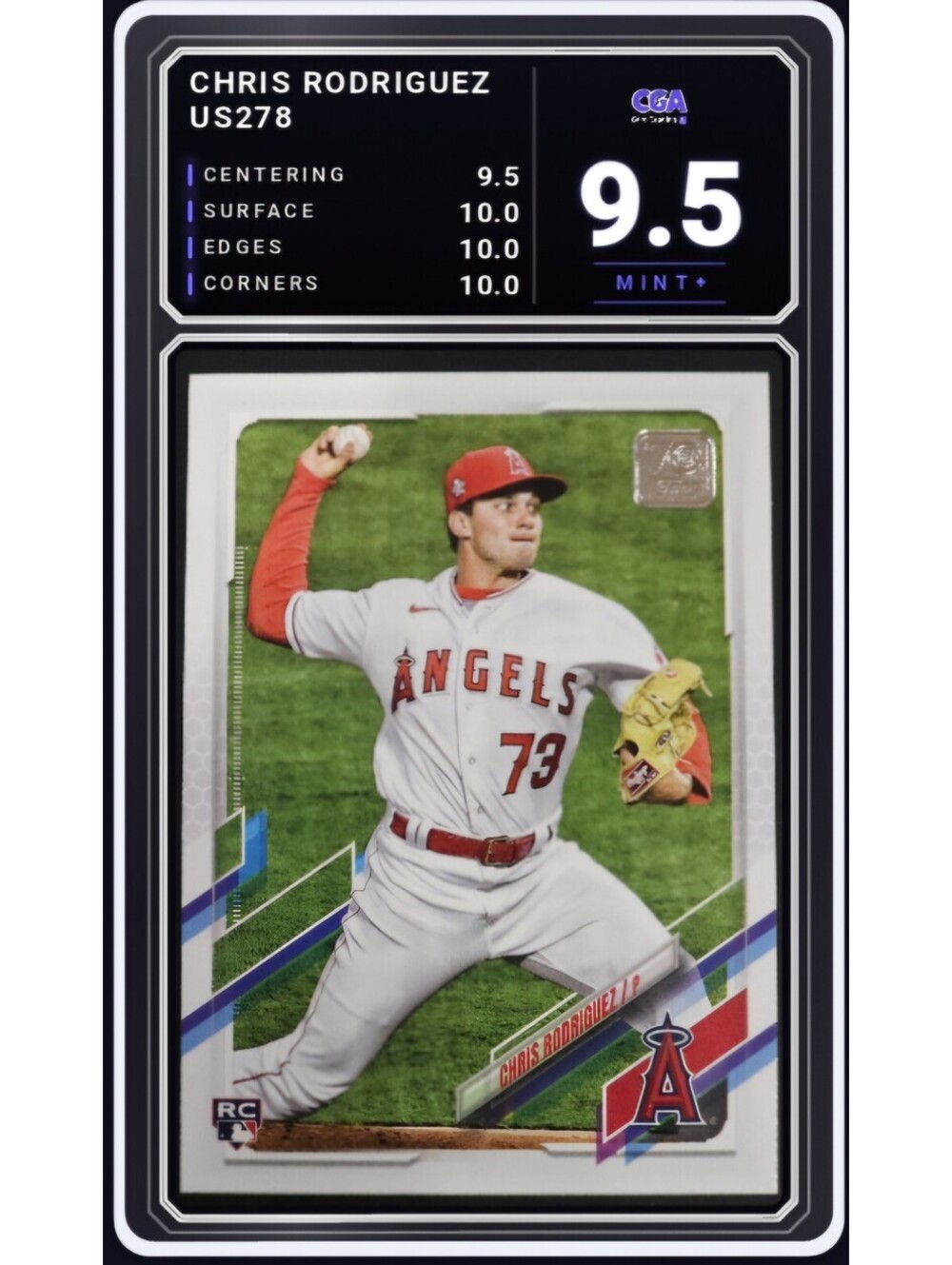 2021 Topps Update #US278 Chris Rodriguez RC Angels MLB - CGA 9.5 Digital Grade